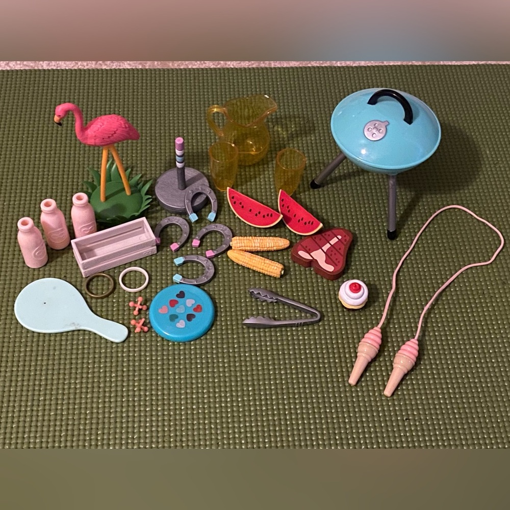 Our Generation 18” doll accessory sets; outdoor bbq fun